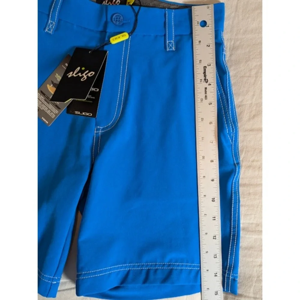 Sligo Golf Shorts Boys Size M Blue SligoTech Performance Tech Shorts‎